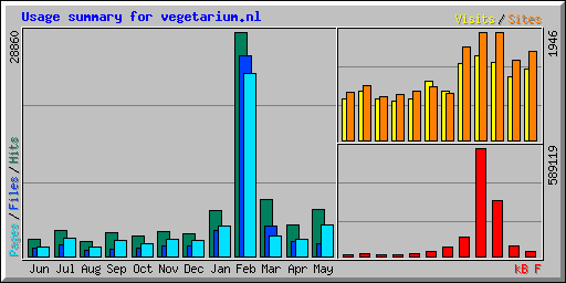Usage summary for vegetarium.nl